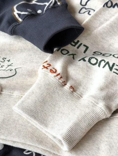 HELLO.MAX総柄ロゴクルー   ブランドのドッグデプト/DOG DEPT