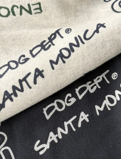 HELLO.MAX総柄ロゴクルー   ブランドのドッグデプト/DOG DEPT