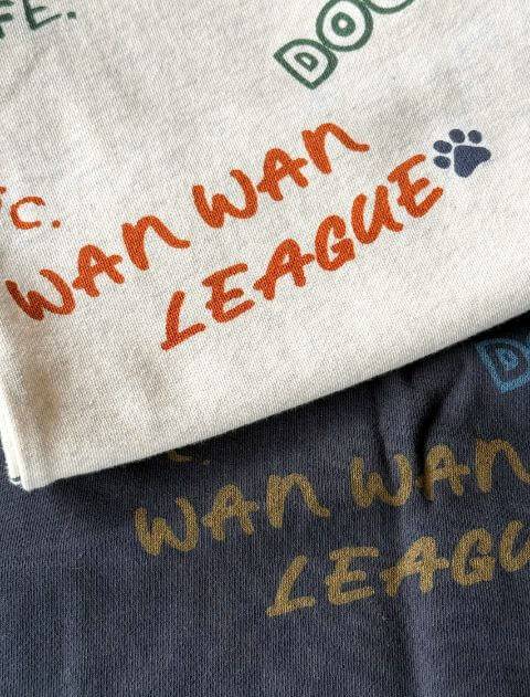 HELLO.MAX総柄ロゴクルー   ブランドのドッグデプト/DOG DEPT