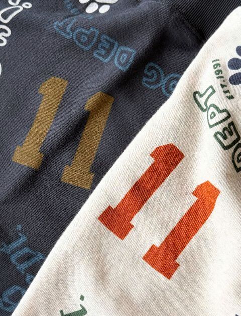 HELLO.MAX総柄ロゴクルー   ブランドのドッグデプト/DOG DEPT