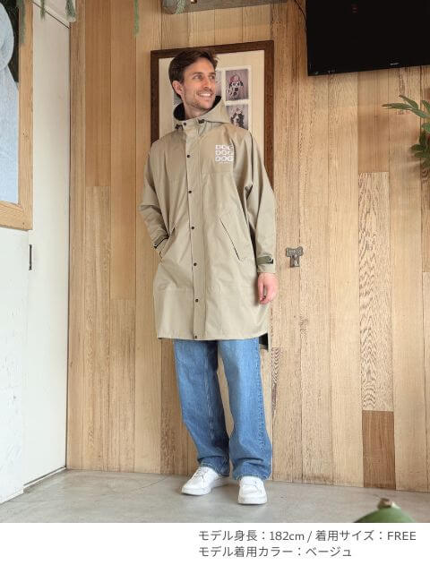 【耐水圧10000mm】レインコート  ブランドのドッグデプト/DOG DEPT