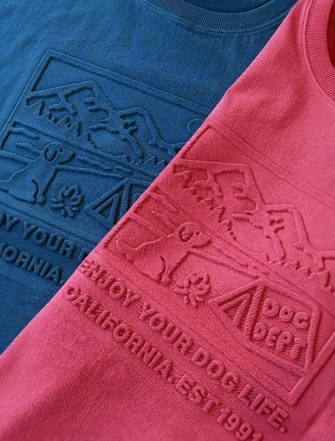 エンボス加工ロンT  ブランドのドッグデプト/DOG DEPT