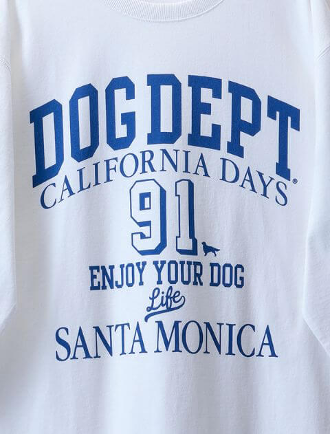 ロゴ＆ナンバーロンT  ブランドのドッグデプト/DOG DEPT