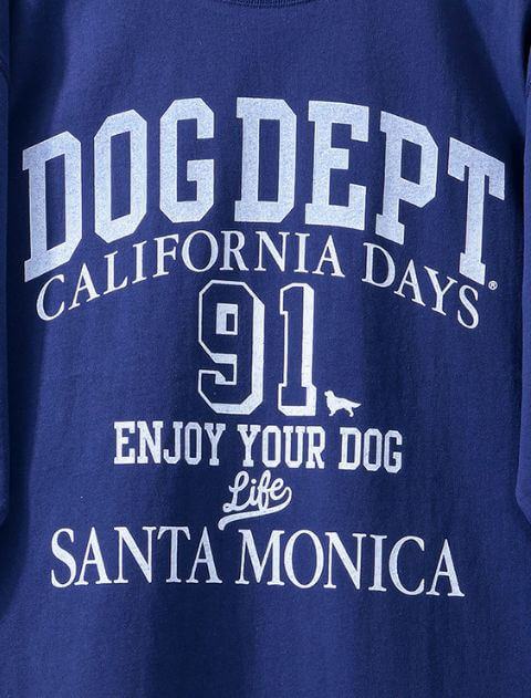 ロゴ＆ナンバーロンT  ブランドのドッグデプト/DOG DEPT
