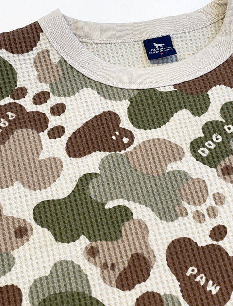 DOG CAMOハイテンションワッフル ロンT ブランドのドッグデプト/DOG DEPT
