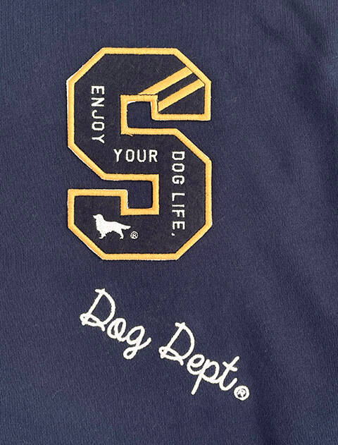 刺繍モチーフジップパーカー ブランドのドッグデプト/DOG DEPT