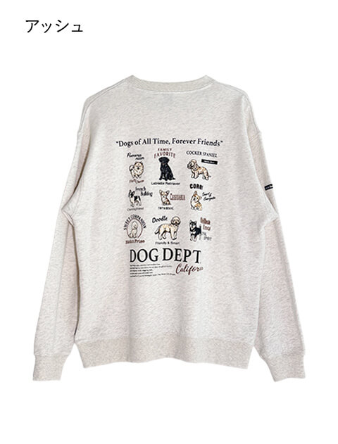 dog of alltime,forever friends No.2クルースウェット ブランドのドッグデプト/DOG DEPT