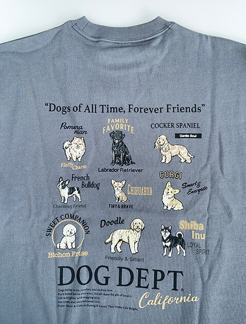 dog of alltime,forever friends No.2クルースウェット ブランドのドッグデプト/DOG DEPT