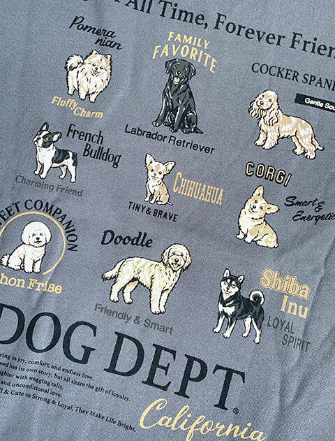 dog of alltime,forever friends No.2クルースウェット ブランドのドッグデプト/DOG DEPT