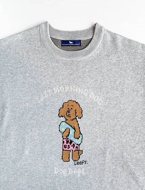 LAZY MORNING DOGクルーニット ブランドのドッグデプト/DOG DEPT