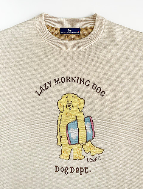 LAZY MORNING DOGクルーニット ブランドのドッグデプト/DOG DEPT
