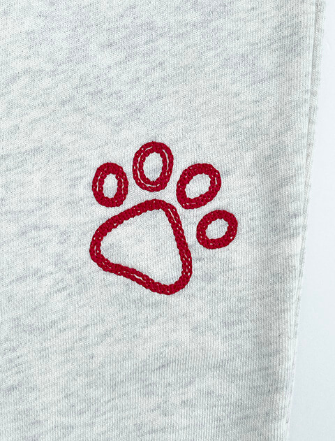 刺繍モチーフスウェットパンツ ブランドのドッグデプト/DOG DEPT