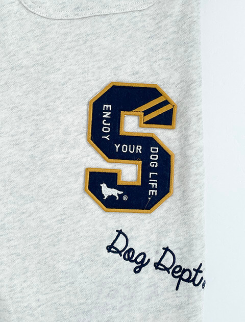 刺繍モチーフスウェットパンツ ブランドのドッグデプト/DOG DEPT