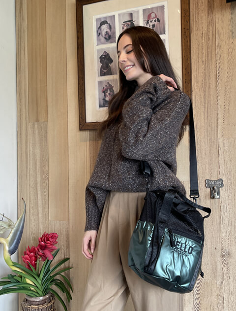 ブランドのドッグデプト/DOG DEPT シャイニー巾着ショルダー