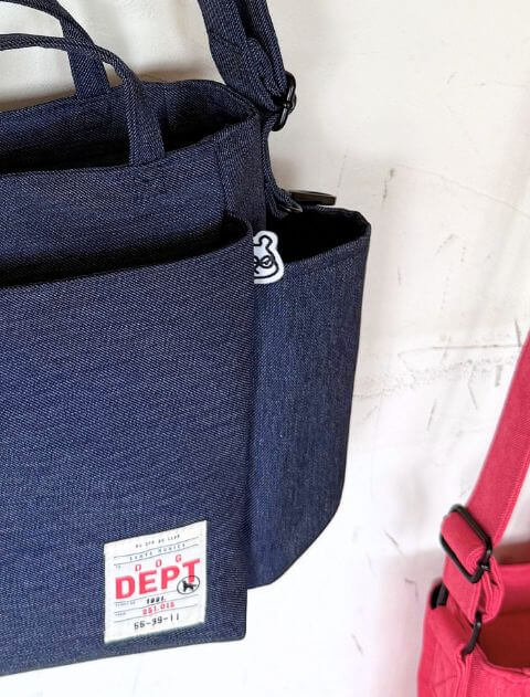 ブランドのドッグデプト/DOG DEPT デニムライク縦型お散歩バッグ