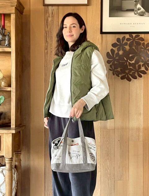 ブランドのドッグデプト/DOG DEPT デニムグラフィティ刺繍バッグ