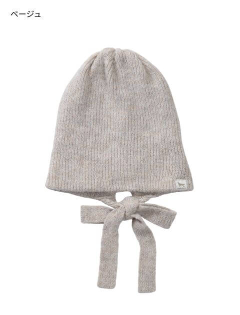 ブランドのドッグデプト/DOG DEPT 立ち耳後ろリボンニットキャップ