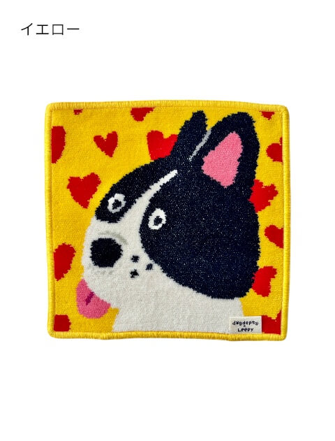 ブランドのドッグデプト/DOG DEPT シェニール織　イラストドッグタオル