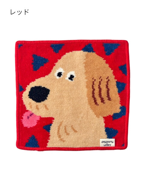 ブランドのドッグデプト/DOG DEPT シェニール織　イラストドッグタオル