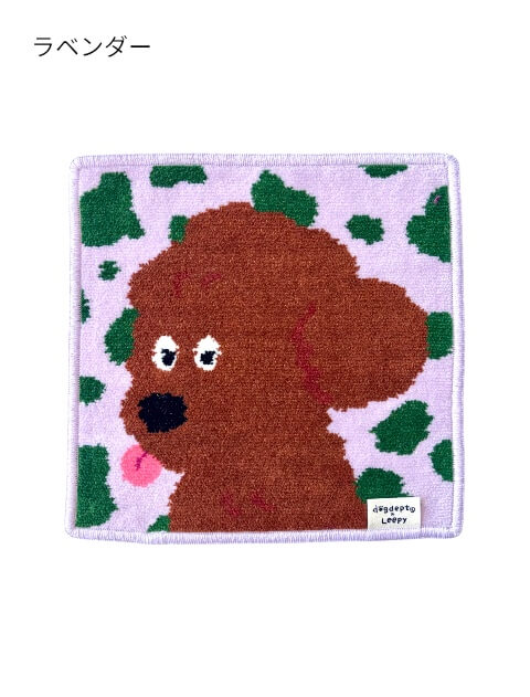 ブランドのドッグデプト/DOG DEPT シェニール織　イラストドッグタオル