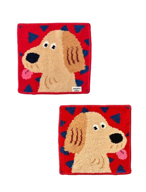 ブランドのドッグデプト/DOG DEPT シェニール織　イラストドッグタオル