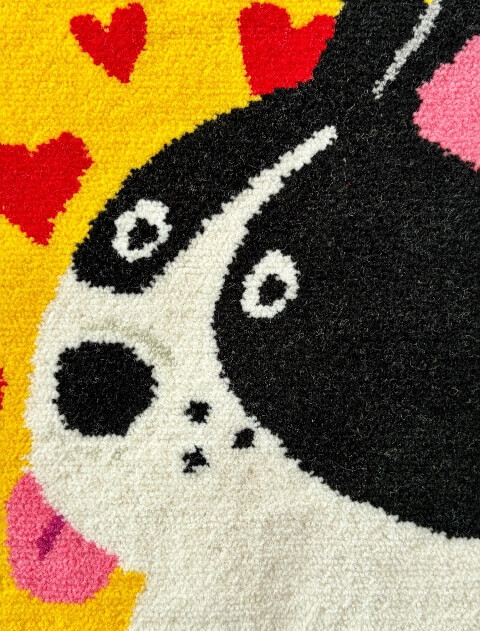 ブランドのドッグデプト/DOG DEPT シェニール織　イラストドッグタオル