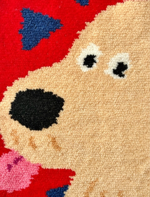 ブランドのドッグデプト/DOG DEPT シェニール織　イラストドッグタオル