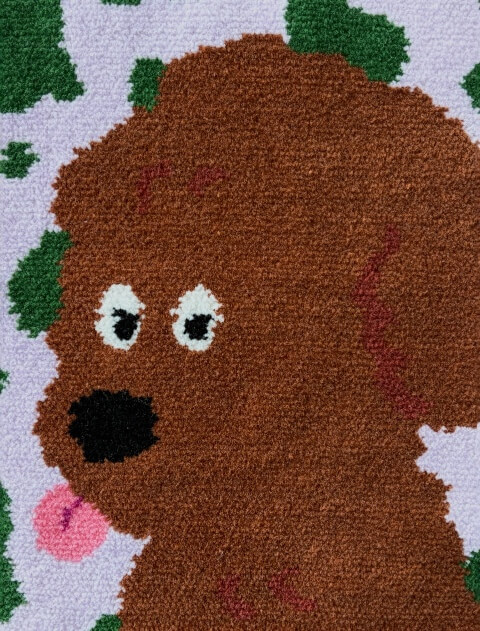 ブランドのドッグデプト/DOG DEPT シェニール織　イラストドッグタオル