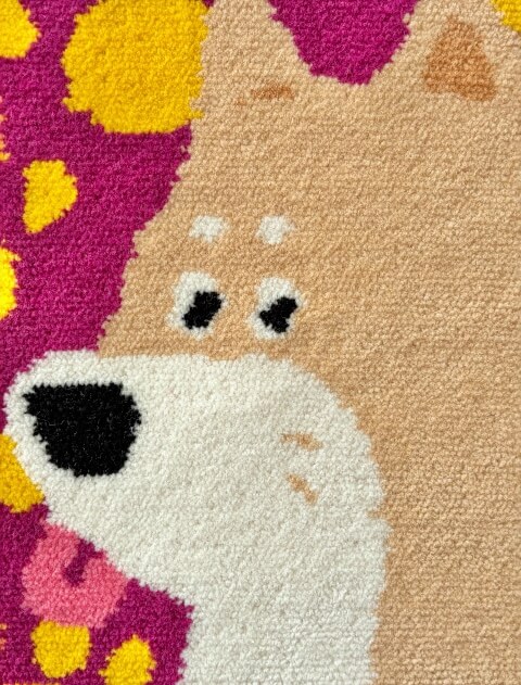 ブランドのドッグデプト/DOG DEPT シェニール織　イラストドッグタオル