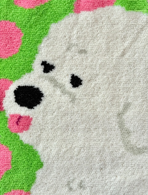 ブランドのドッグデプト/DOG DEPT シェニール織　イラストドッグタオル