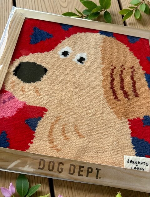 ブランドのドッグデプト/DOG DEPT シェニール織　イラストドッグタオル