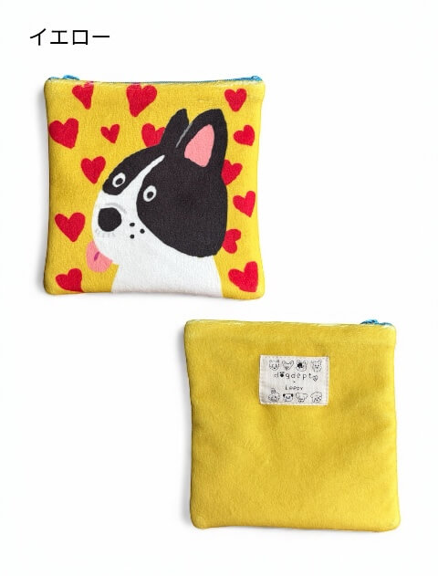 ブランドのドッグデプト/DOG DEPT イラストドッグフリースポーチ