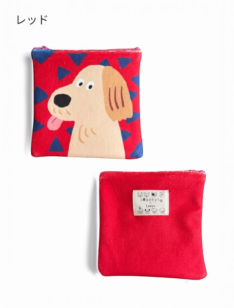 ブランドのドッグデプト/DOG DEPT イラストドッグフリースポーチ