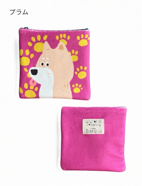 ブランドのドッグデプト/DOG DEPT イラストドッグフリースポーチ