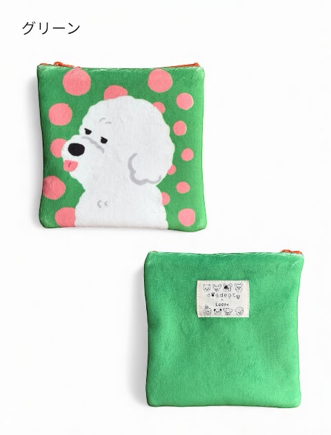 ブランドのドッグデプト/DOG DEPT イラストドッグフリースポーチ