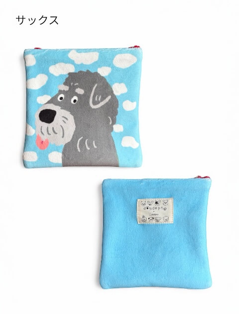 ブランドのドッグデプト/DOG DEPT イラストドッグフリースポーチ
