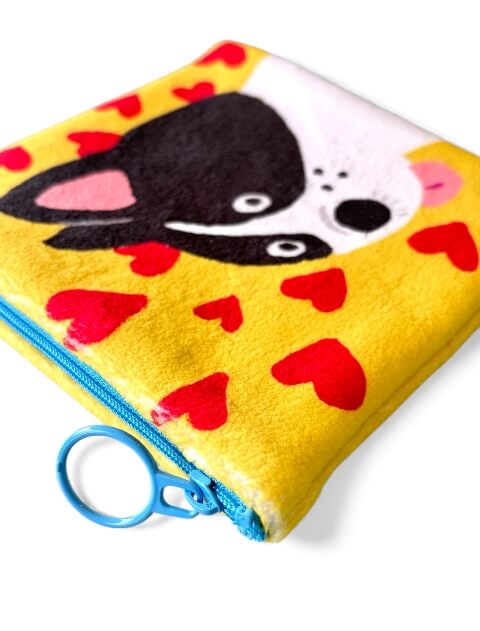 ブランドのドッグデプト/DOG DEPT イラストドッグフリースポーチ