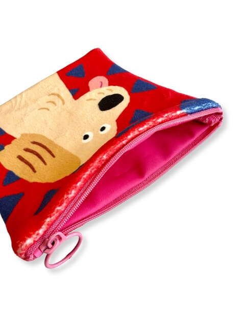 ブランドのドッグデプト/DOG DEPT イラストドッグフリースポーチ