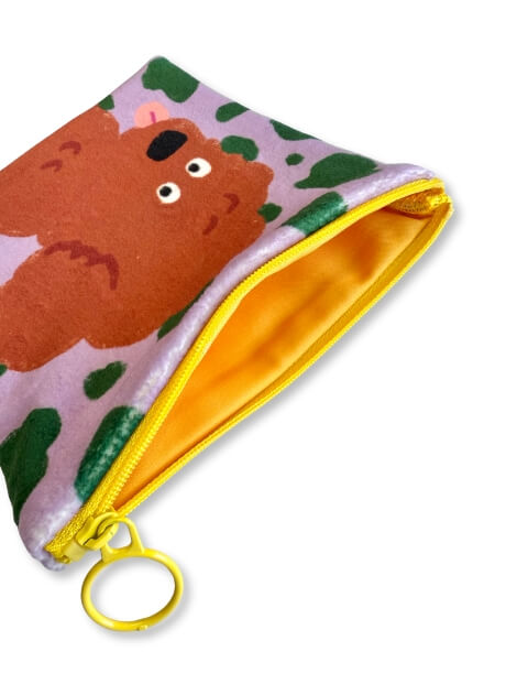 ブランドのドッグデプト/DOG DEPT イラストドッグフリースポーチ