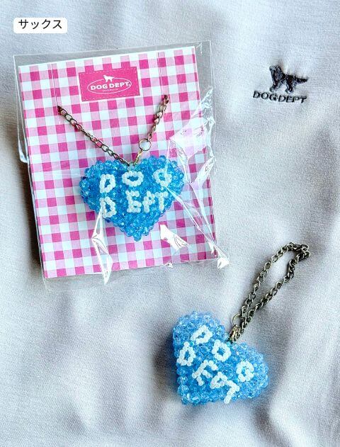 ブランドのドッグデプト/DOG DEPT キラキラハートビーズ