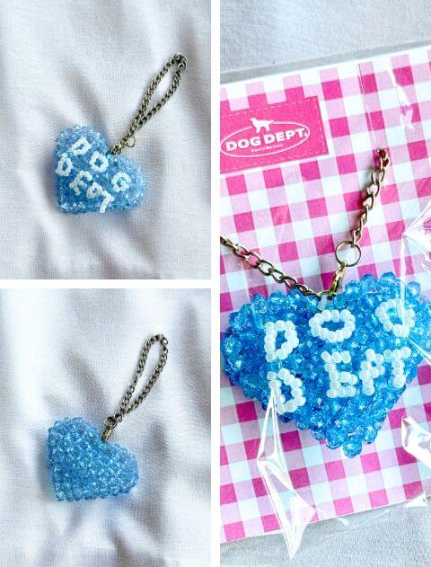 ブランドのドッグデプト/DOG DEPT キラキラハートビーズ