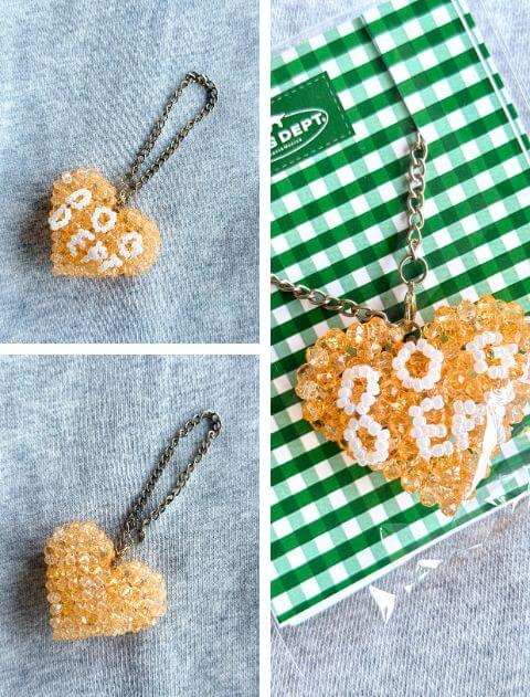 ブランドのドッグデプト/DOG DEPT キラキラハートビーズ