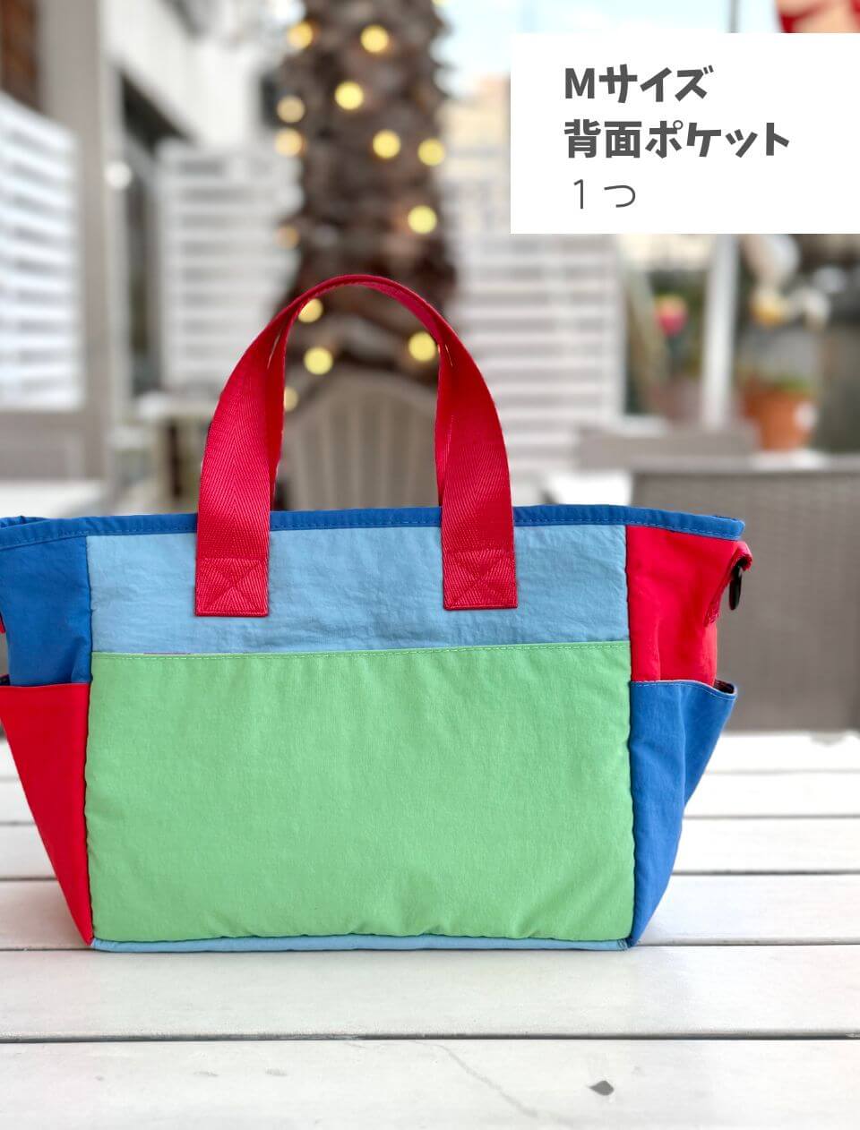 ブランドのドッグデプト/DOG DEPT マルチカラー　マナーポーチ付きお散歩バッグ
