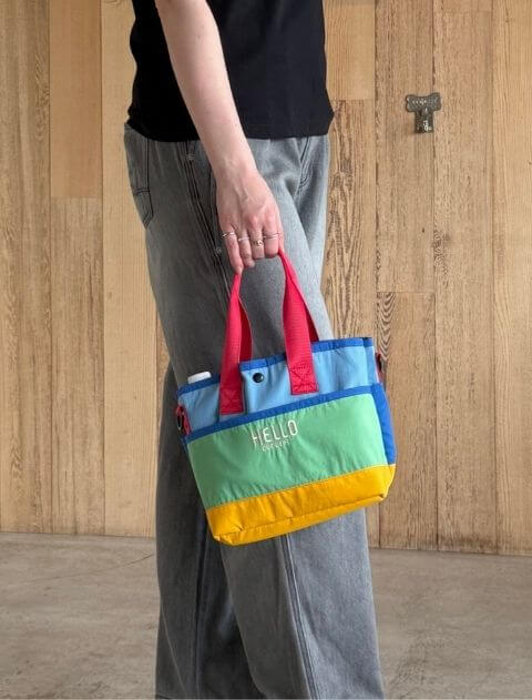 ブランドのドッグデプト/DOG DEPT マルチカラー　コンパクトお散歩バッグ