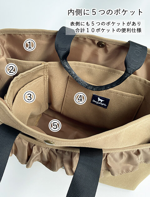 ブランドのドッグデプト/DOG DEPT フリルお散歩バッグ 