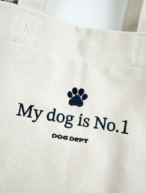 ブランドのドッグデプト/DOG DEPT My dog is No.1 ロゴ　お散歩バッグ