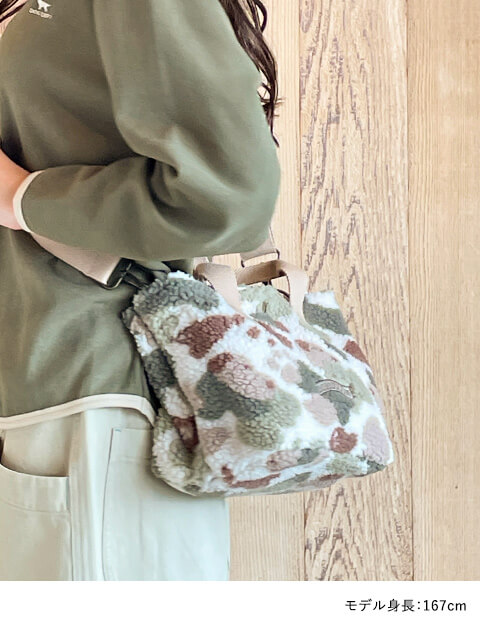 ブランドのドッグデプト/DOG DEPT DOG CAMO ボア　ミニトート