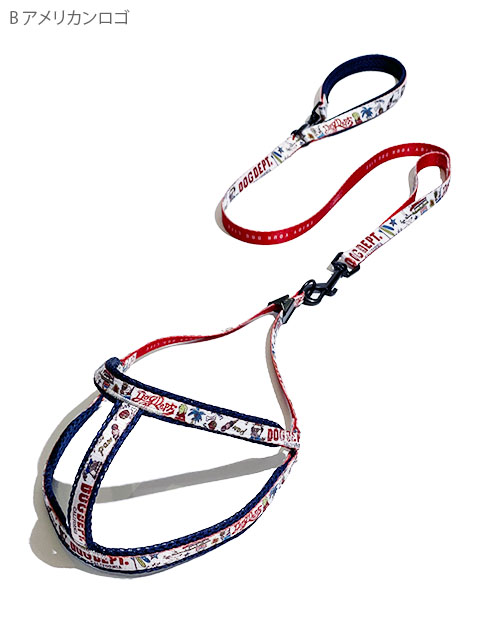 転写プリント　リード＆ライトハーネスセット ブランドのドッグデプト/DOG DEPT