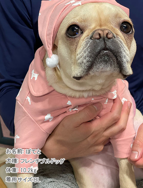犬服 / ドッグウェア】総柄パジャマ ナイトキャップ付き / DOG DEPT