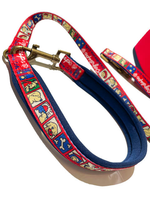 DOGDEPTハーネス&リード　Mサイズ DOG GOODS】クラシックロゴスポーツリード＆ハーネスセット